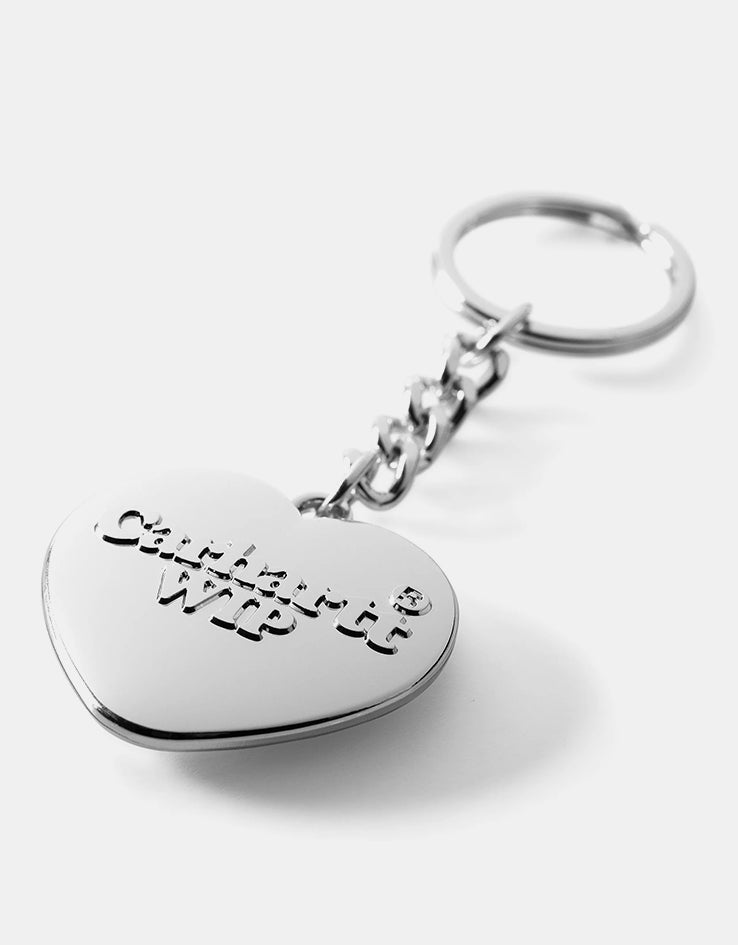 Carhartt WIP Heart Keychain - Silver