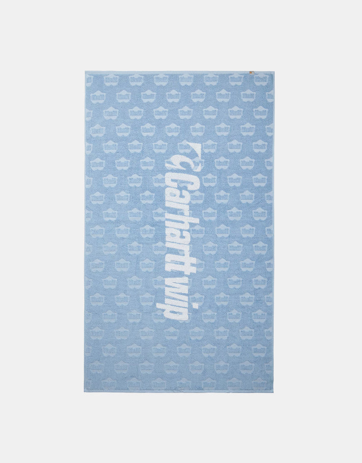 Carhartt WIP Heart Train Sport Towel Big - Bluebird/White