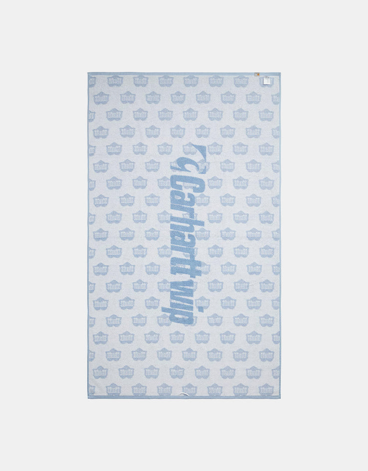 Carhartt WIP Heart Train Sport Towel Big - Bluebird/White