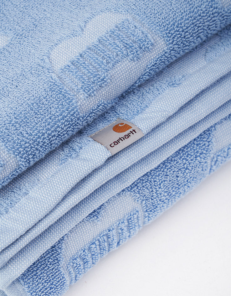 Carhartt WIP Heart Train Sport Towel Big - Bluebird/White