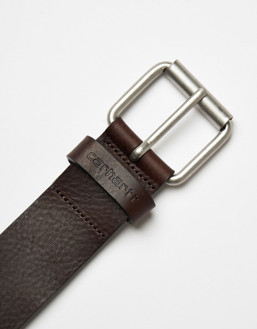 Carhartt WIP Script Leather Belt - Liberica/Gun Metal