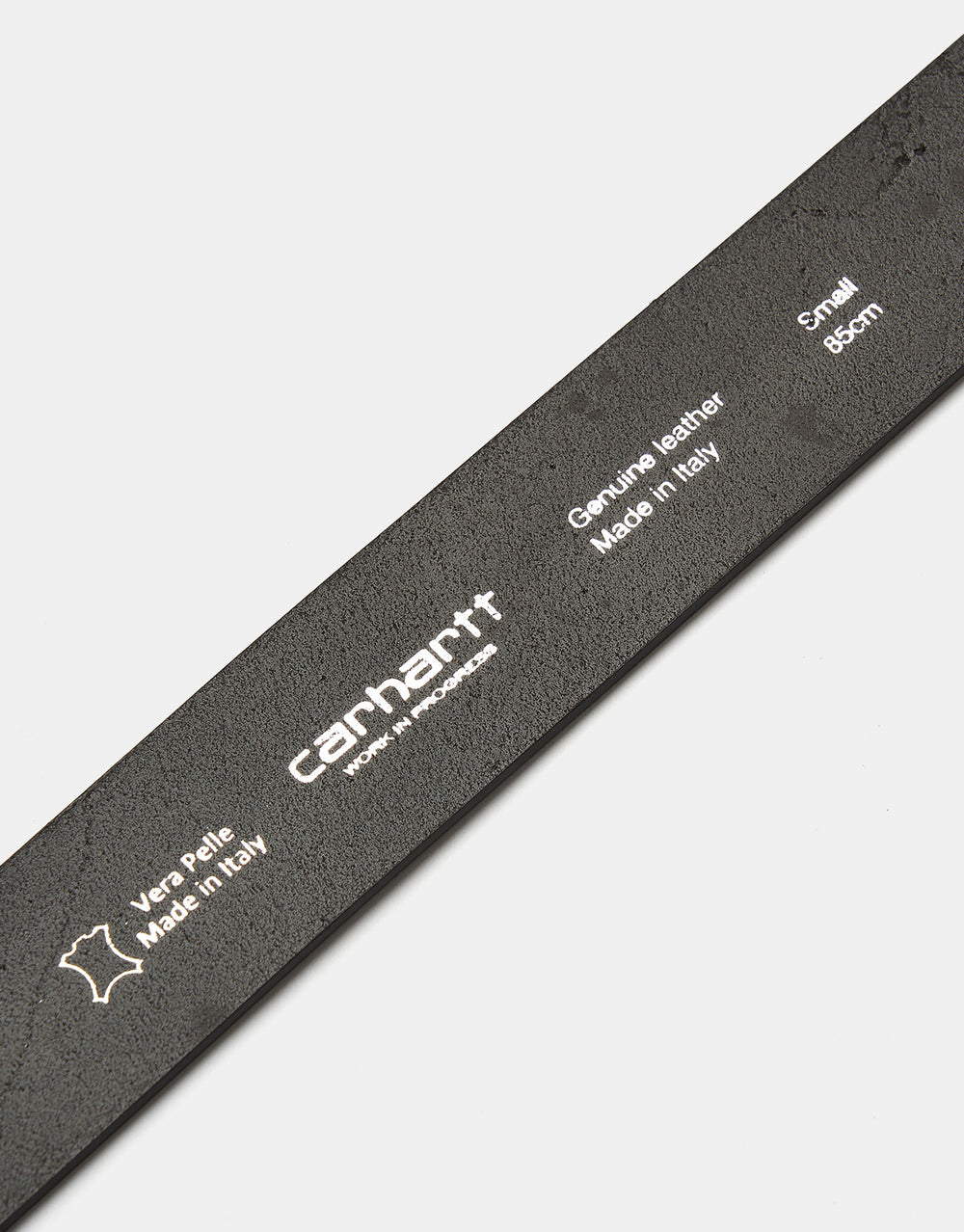 Carhartt WIP Script Leather Belt - Liberica/Gun Metal