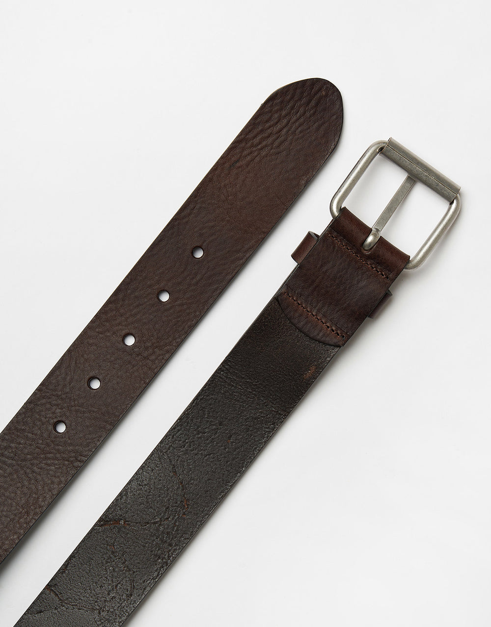 Carhartt WIP Script Leather Belt - Liberica/Gun Metal
