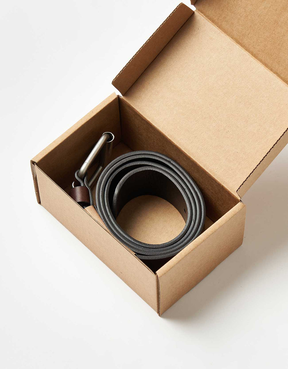 Carhartt WIP Script Leather Belt - Liberica/Gun Metal