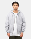 Route One Heavyweight Zip Hoodie (400gsm) - Heather Grey