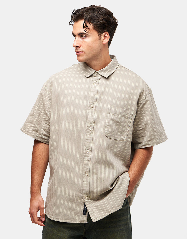 Vans Lawson Stripe S/S Shirt - London Fog/Lemon Icing