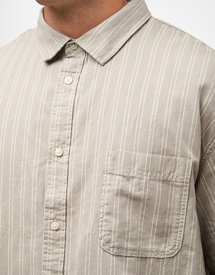 Vans Lawson Stripe S/S Shirt - London Fog/Lemon Icing