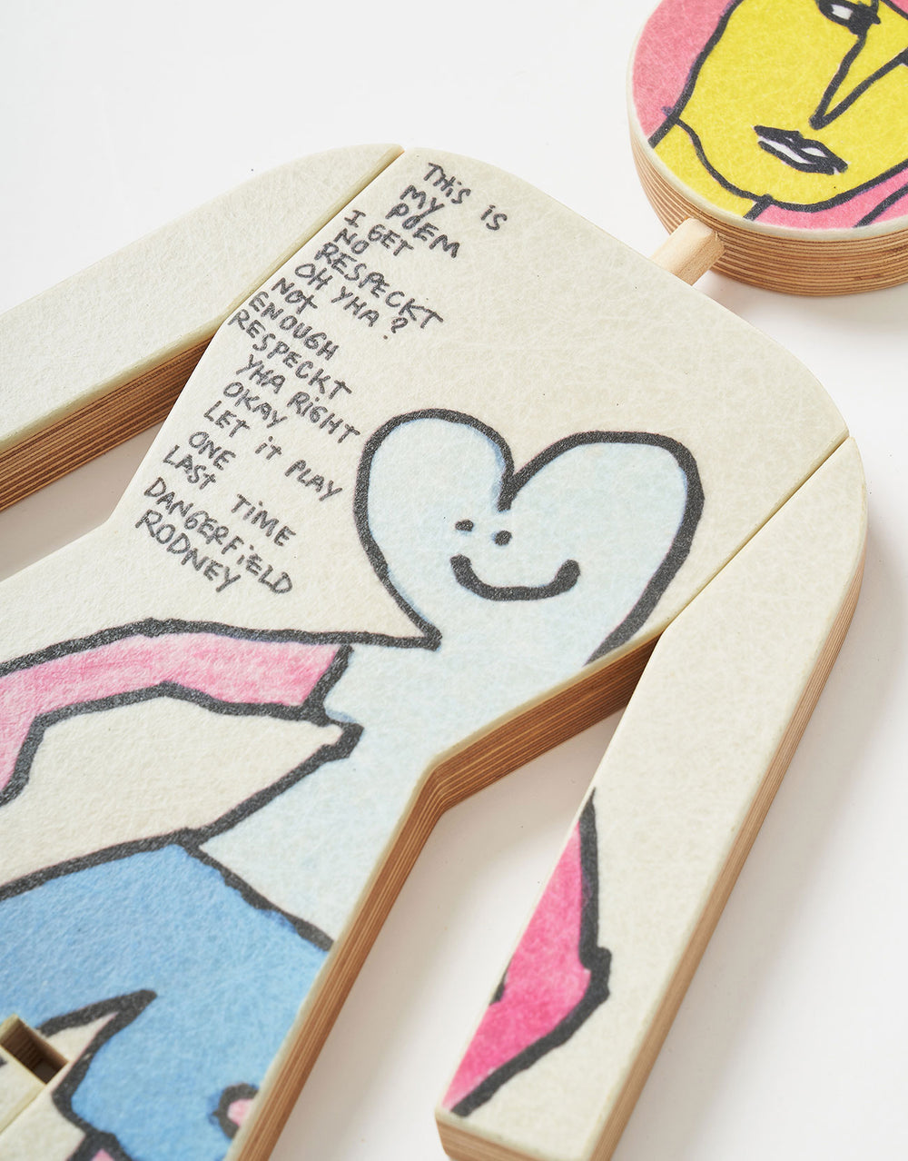 Girl x Mark Gonzales x Modernica Wooden OG Statue