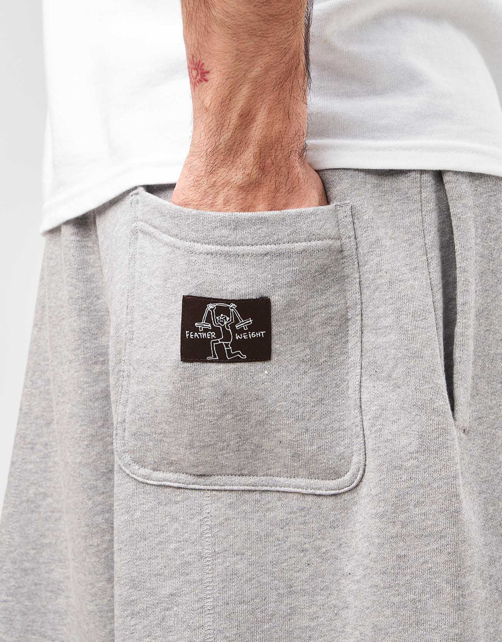 adidas Shmoo Featherweight Shorts - Medium Grey Heather/Dark Brown