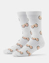 Route One The Twins Crew Socks - White