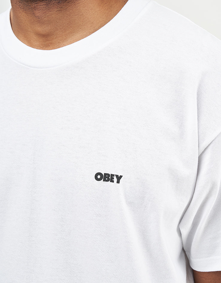 Obey Icon Stencil Flame T-Shirt - White