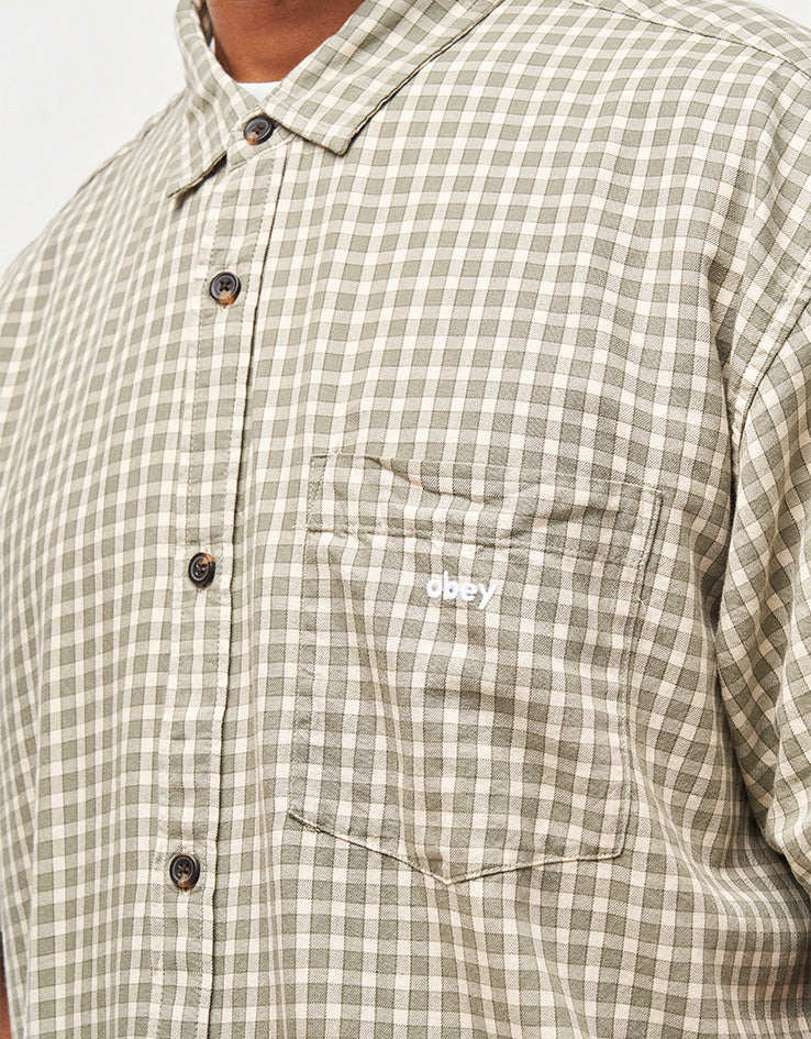 Obey Bigwig Otis Woven S/S Shirt - Birch Multi