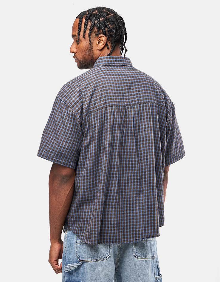 Obey Bigwig Otis Woven S/S Shirt - Dull Blue Multi