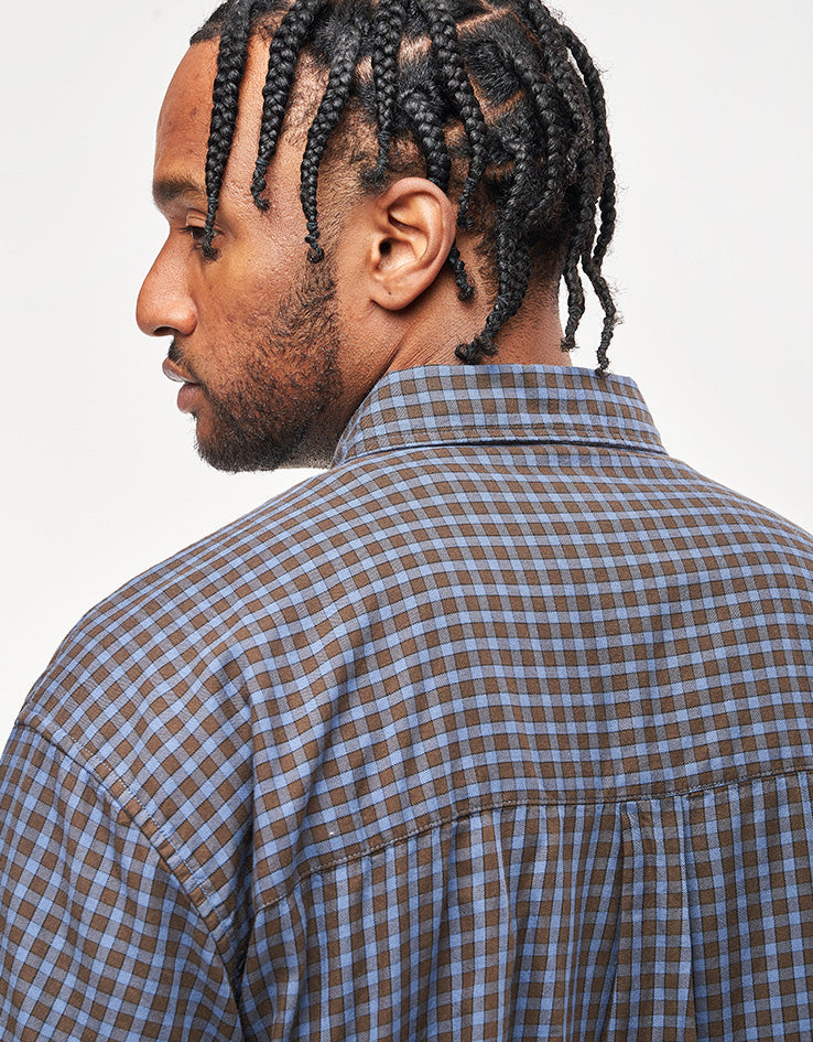 Obey Bigwig Otis Woven S/S Shirt - Dull Blue Multi