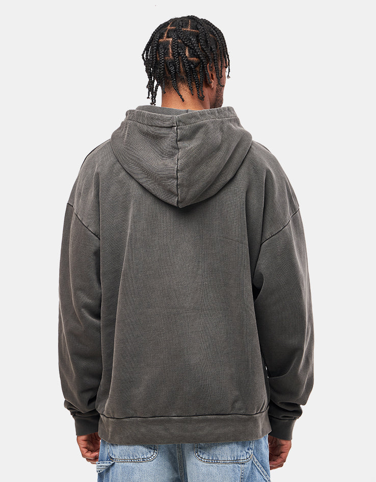 Obey Lowercase Pigment Pullover Hoodie - Pigment Digital Black