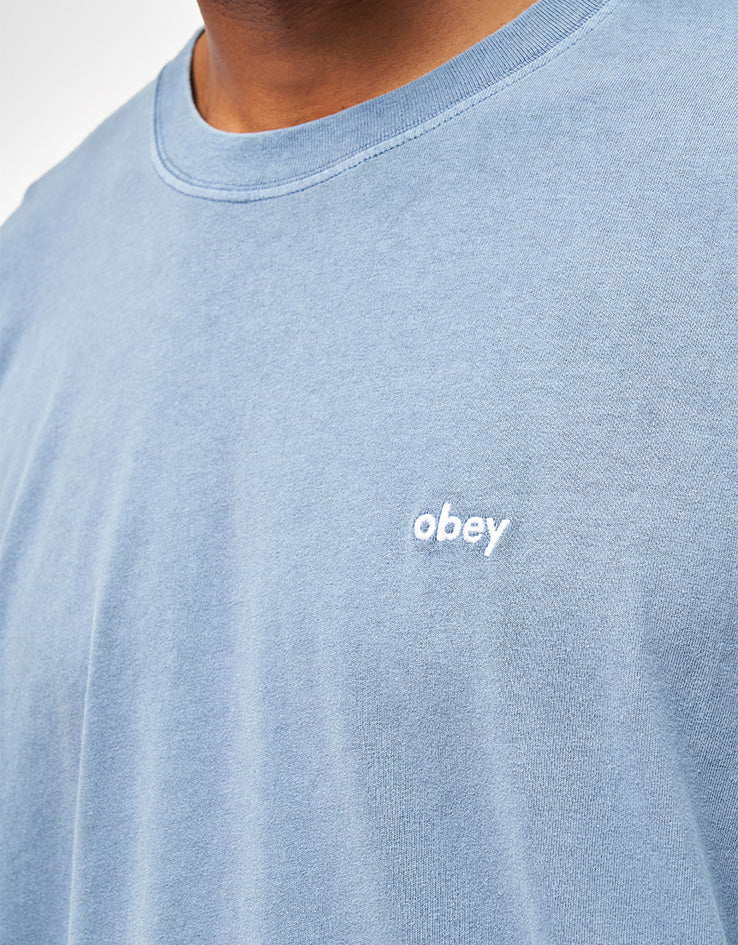 Obey Lowercase Pigment T-Shirt - Pigment Coronet Blue