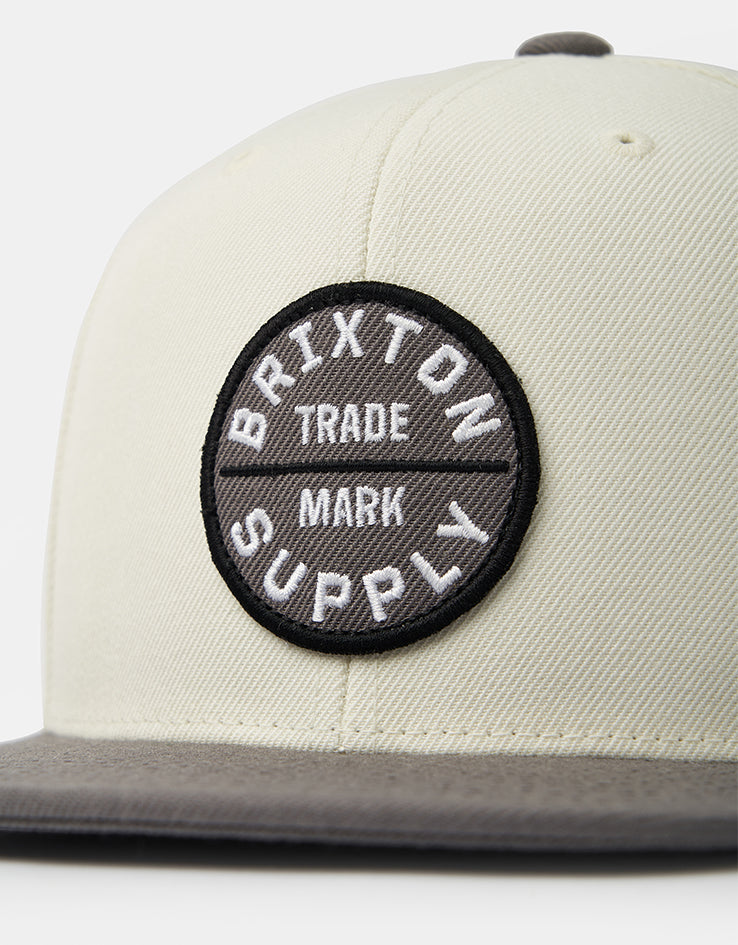 Brixton Oath III Snapback Cap - Charcoal/Off White