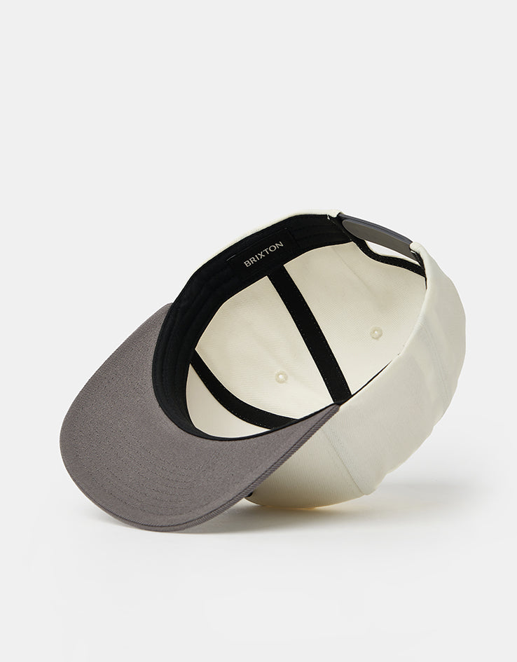 Brixton Oath III Snapback Cap - Charcoal/Off White