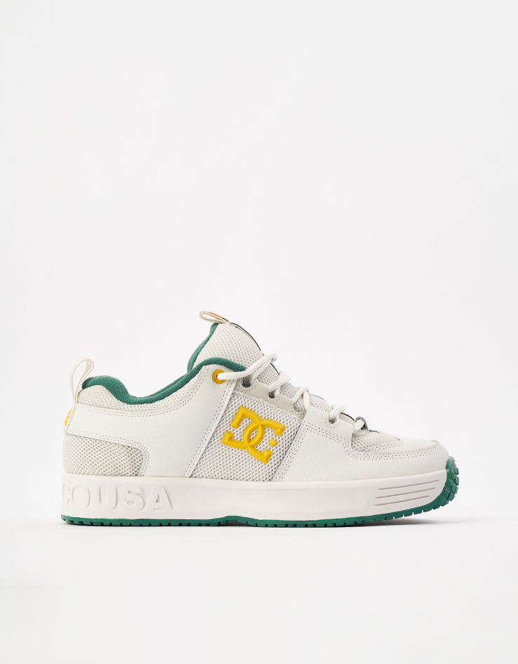 DC Lynx OG Skate Shoes - Off White/Yellow/Green