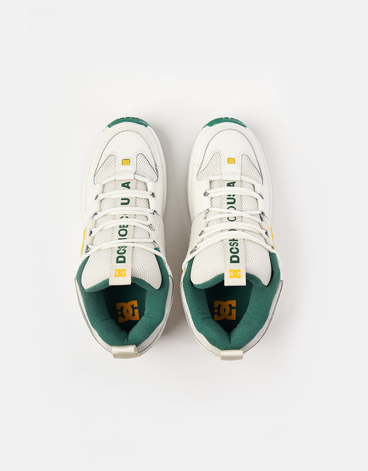 DC Lynx OG Skate Shoes - Off White/Yellow/Green