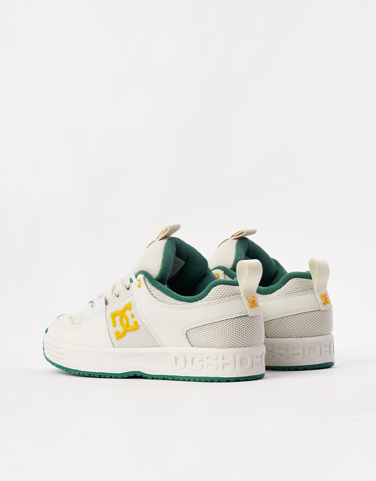 DC Lynx OG Skate Shoes - Off White/Yellow/Green