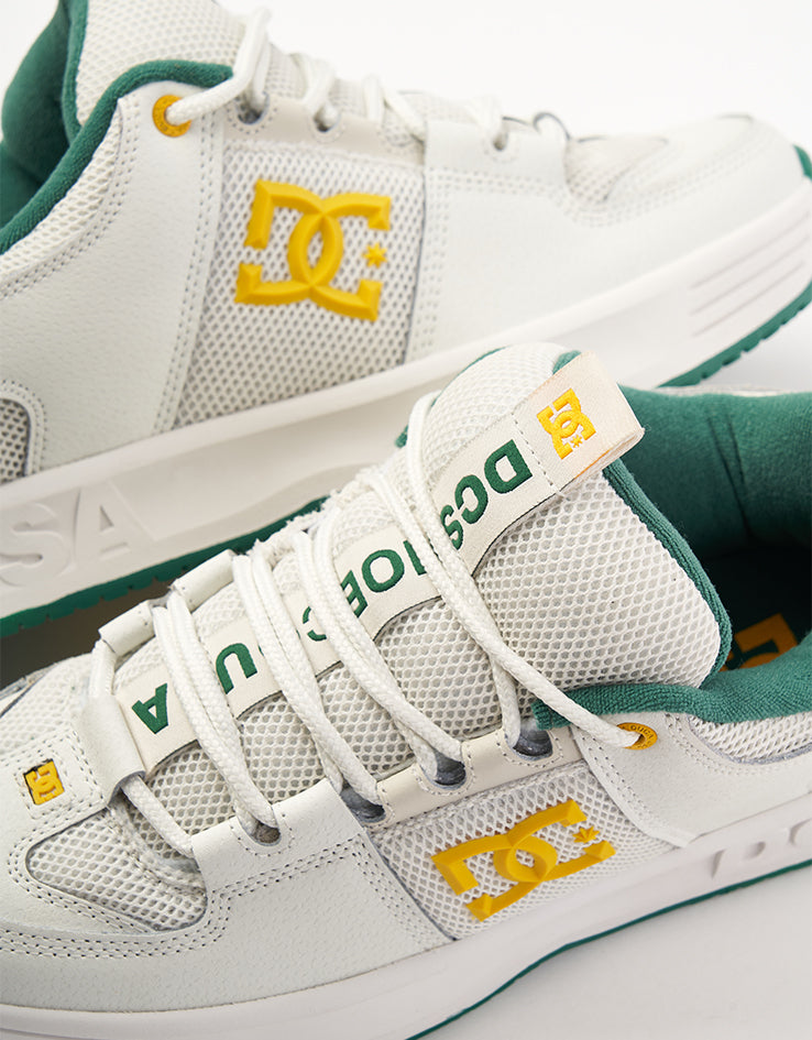 DC Lynx OG Skate Shoes - Off White/Yellow/Green