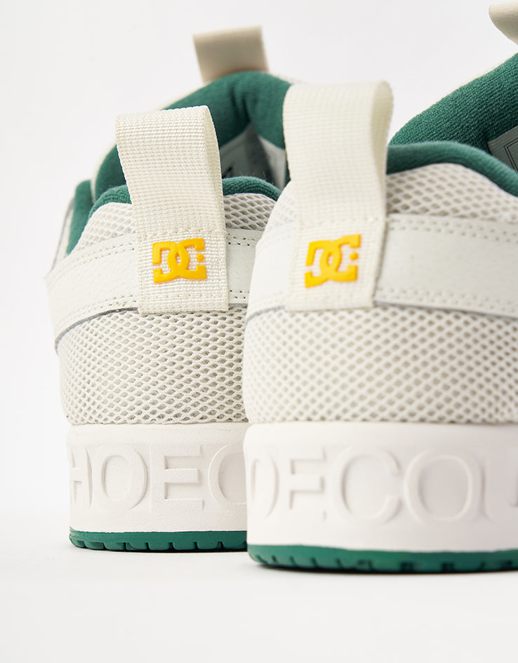 DC Lynx OG Skate Shoes - Off White/Yellow/Green