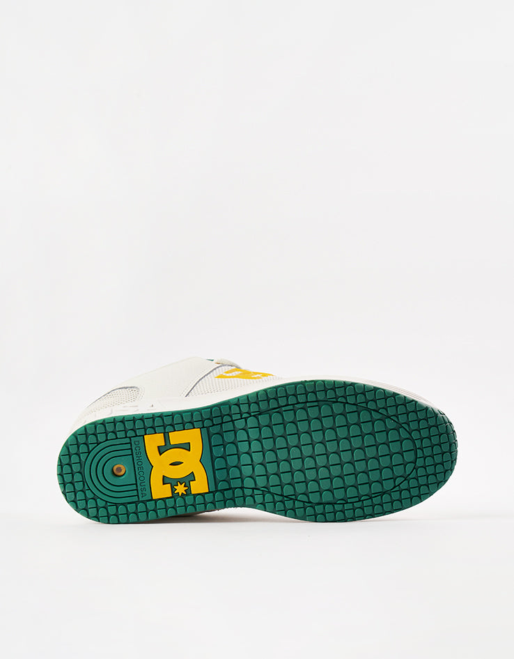 DC Lynx OG Skate Shoes - Off White/Yellow/Green