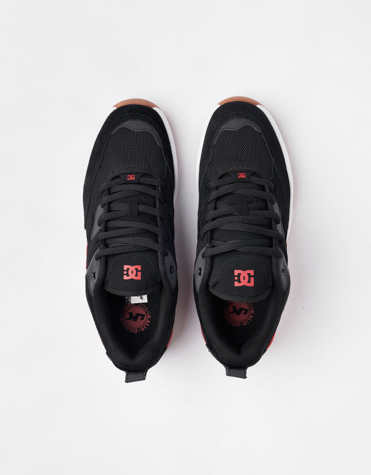 DC Ascend S Skate Shoes - Black/Red/Black