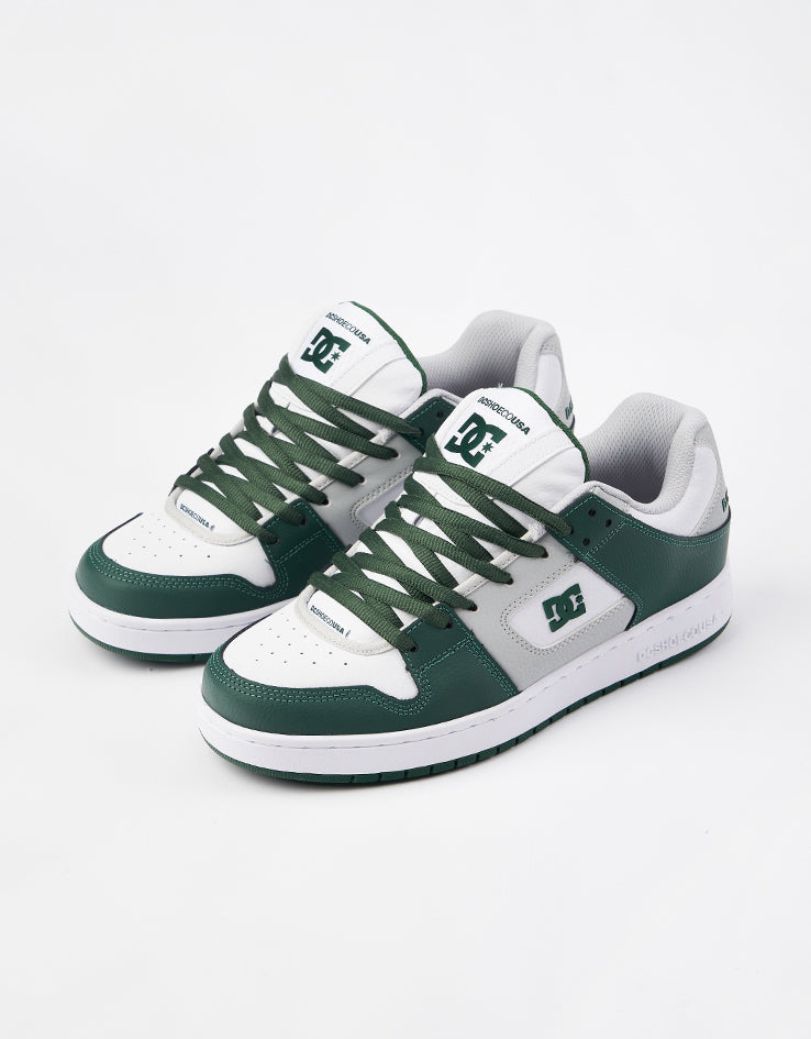 DC Manteca Se Skate Shoes - White/Grey/Green