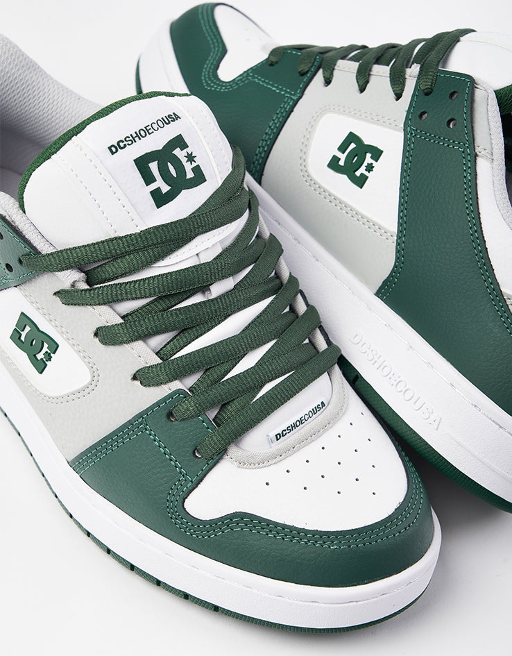 DC Manteca Se Skate Shoes - White/Grey/Green