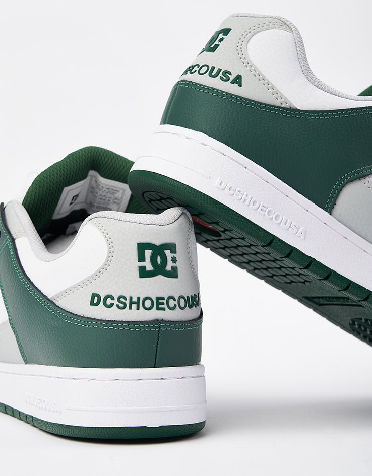 DC Manteca Se Skate Shoes - White/Grey/Green