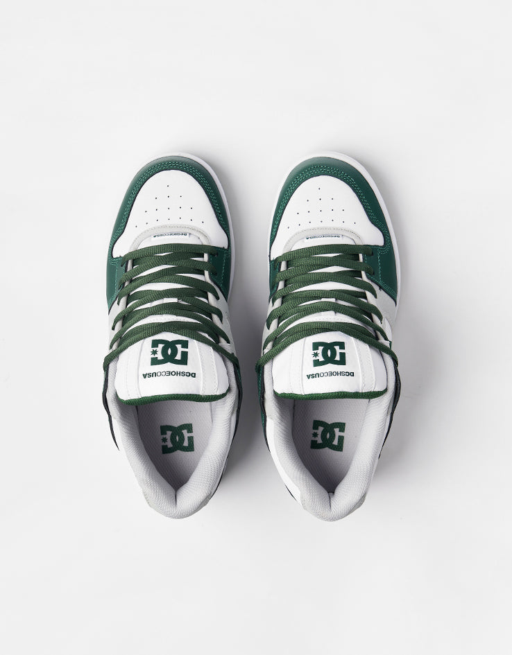 DC Manteca Se Skate Shoes - White/Grey/Green