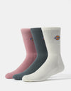 Dickies Valley Grove 3 Pack Socks - Lilas