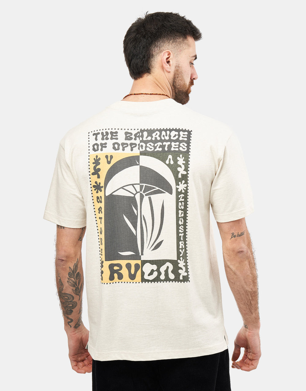 RVCA Decoshroom T-Shirt - Oatmeal Heather