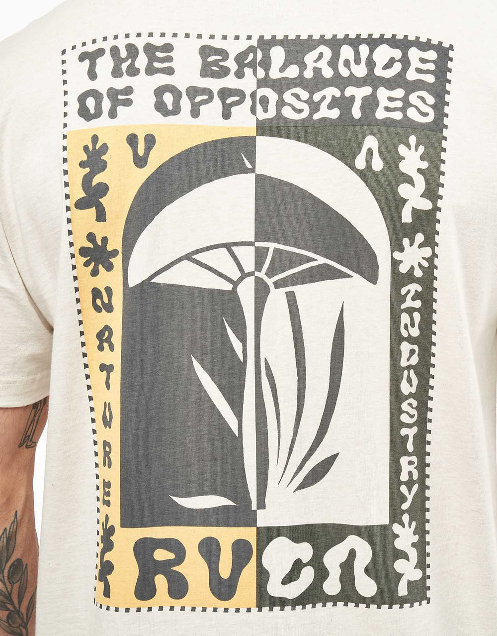 RVCA Decoshroom T-Shirt - Oatmeal Heather