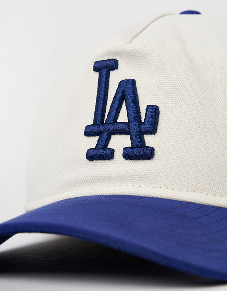 New Era Los Angeles Dodgers Script PC Golfer Snapback Cap - Ivory/Dark Royal