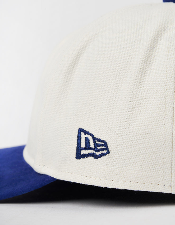 New Era Los Angeles Dodgers Script PC Golfer Snapback Cap - Ivory/Dark Royal