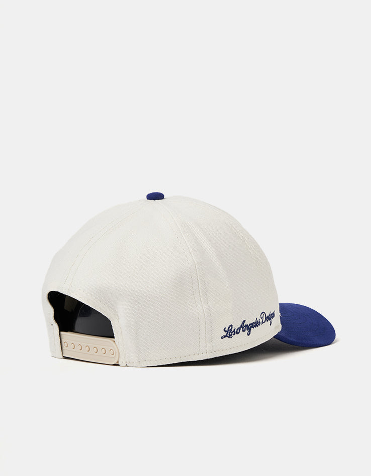 New Era Los Angeles Dodgers Script PC Golfer Snapback Cap - Ivory/Dark Royal