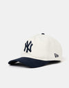 New Era New York Yankees Script PC Golfer Snapback Cap - Ivory/Navy
