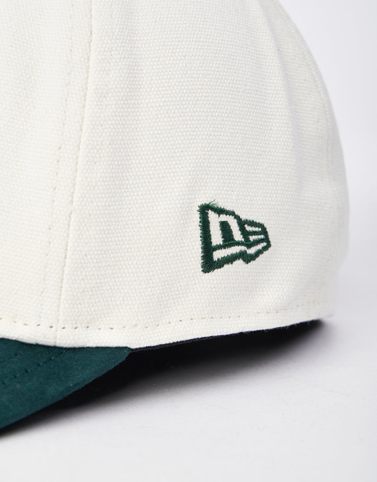 New Era Oakland Athletics Script PC Golfer Snapback Cap - Ivory/Dark Green