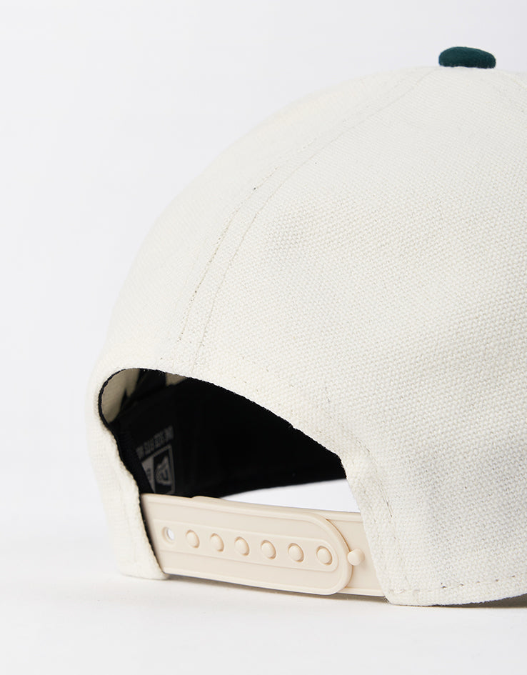 New Era Oakland Athletics Script PC Golfer Snapback Cap - Ivory/Dark Green