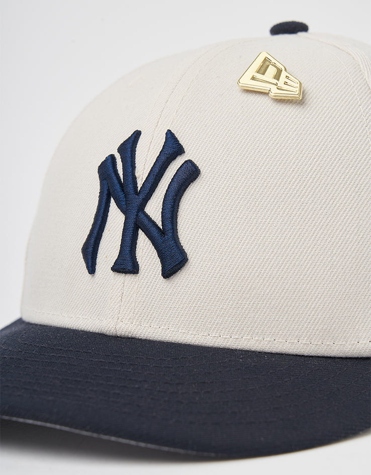 New Era New York Yankees Pin 59Fifty® LP Fitted Cap - Ivory/Navy