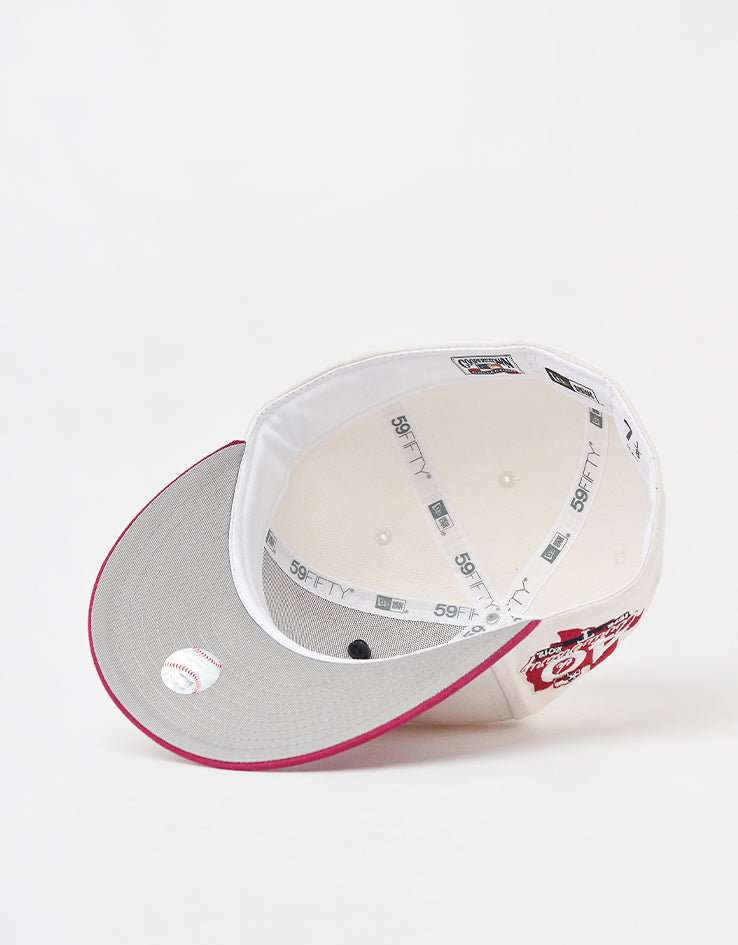 New Era Texas Rangers Pin 59Fifty® LP Fitted Cap - Ivory/Red