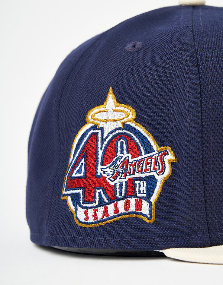 New Era Anaheim Angels Visor Clip 59Fifty® Fitted Cap - Light Navy/Natural