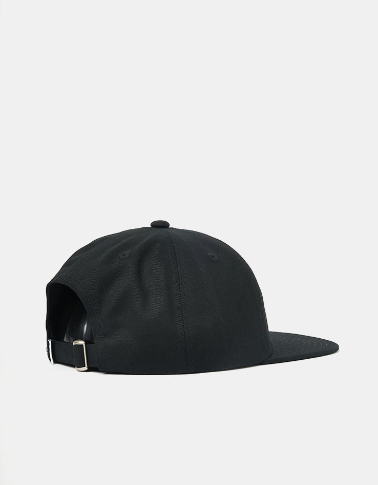 Obey Bold Twill 6 Panel Strapback Cap - Black