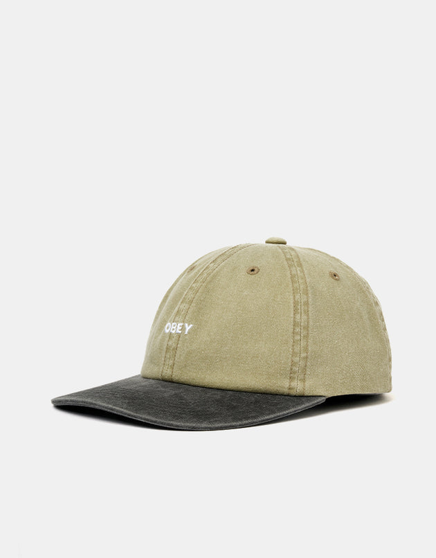 Obey Pigment Bold 6 Panel Strapback Cap - Pigment Khaki Multi