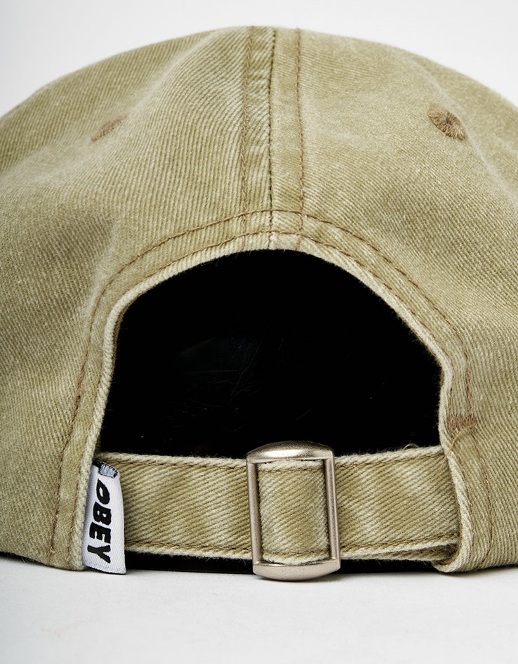 Obey Pigment Bold 6 Panel Strapback Cap - Pigment Khaki Multi