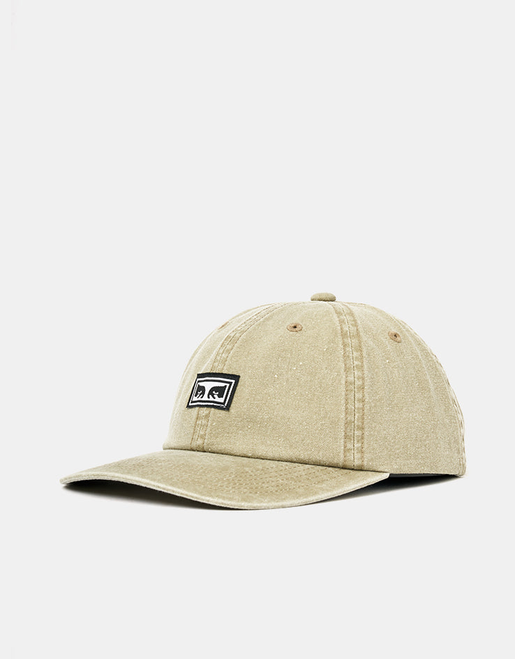 Obey Icon Eyes Pigment 6 Panel Velcro Back Cap - Pigment Khaki