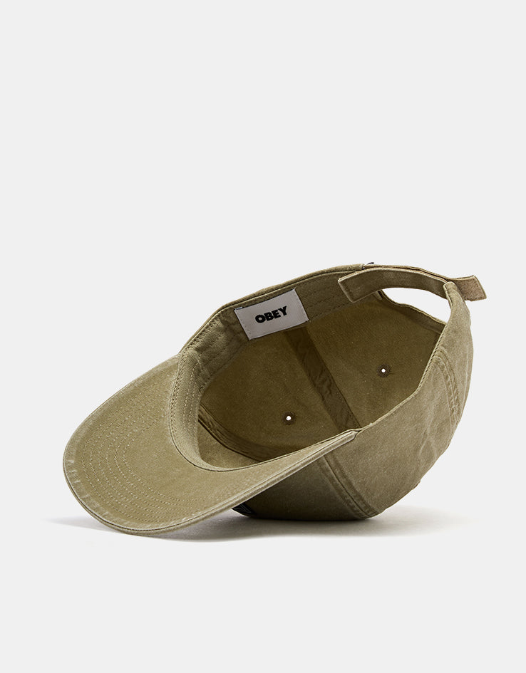Obey Icon Eyes Pigment 6 Panel Velcro Back Cap - Pigment Khaki